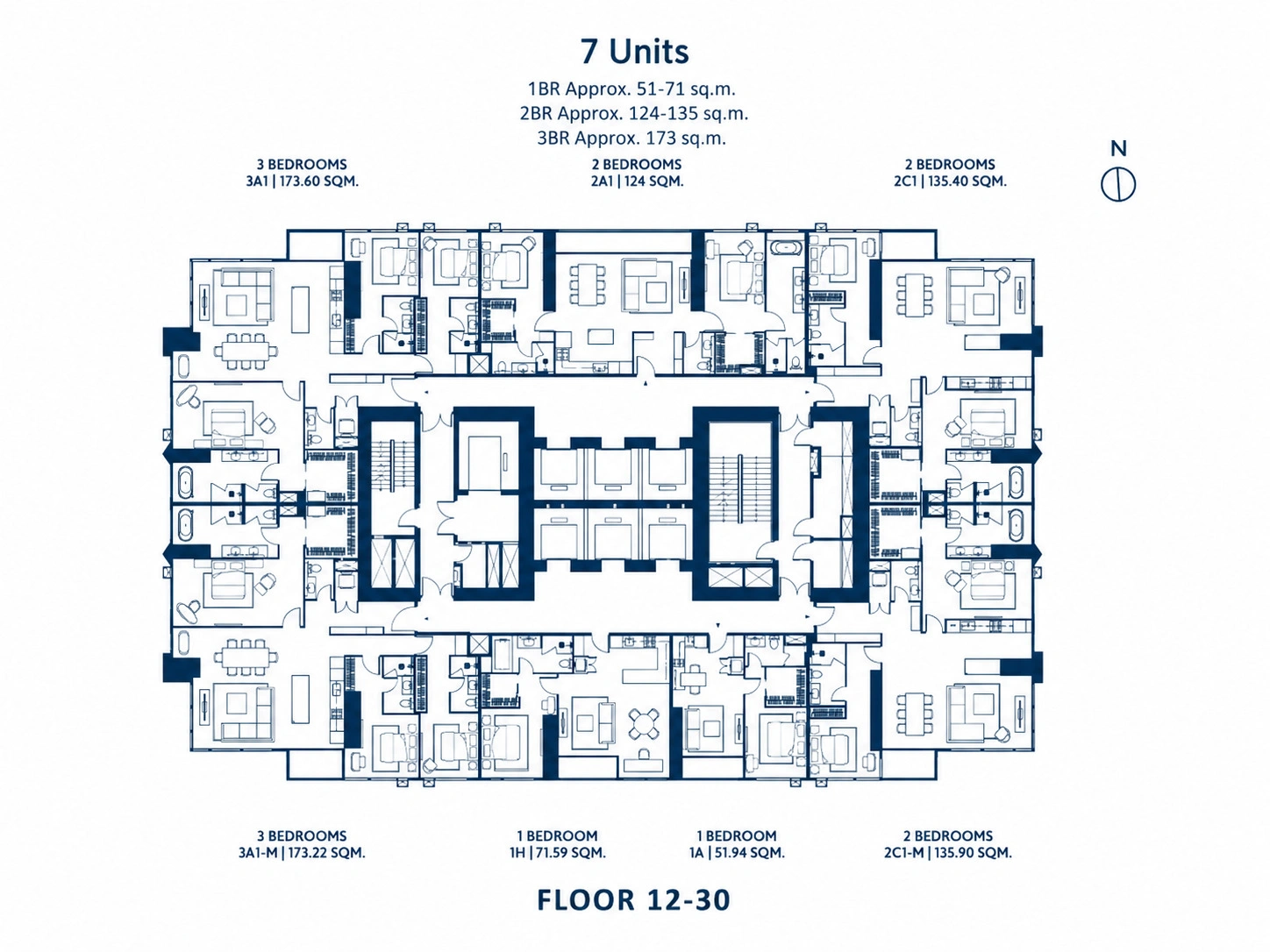 EI8HTEEN SEVEN One Bangkok Floor Plan - Floor 12-30