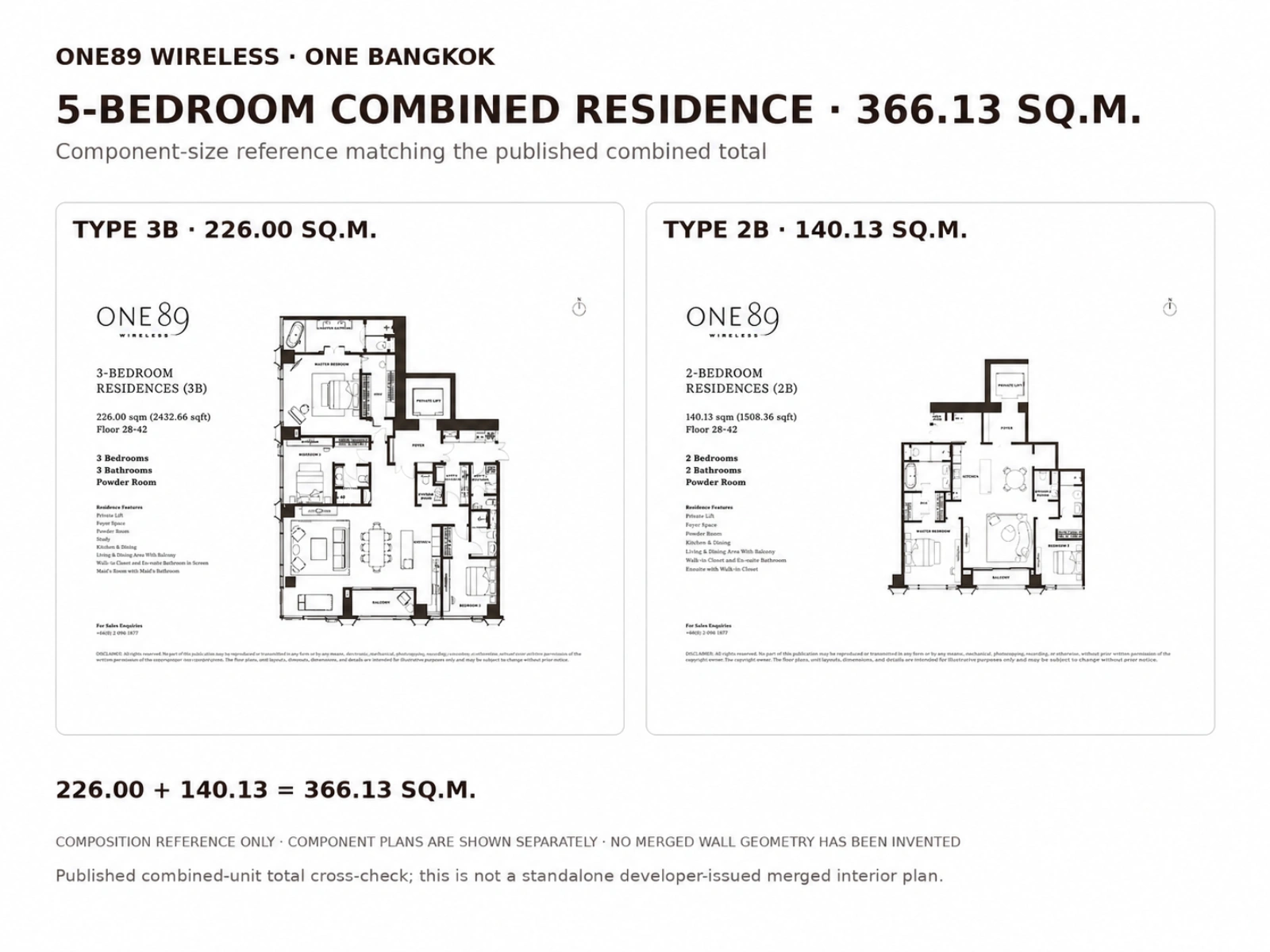 ONE89 Wireless Floor Plan 5 Bedrooms Combined Residence