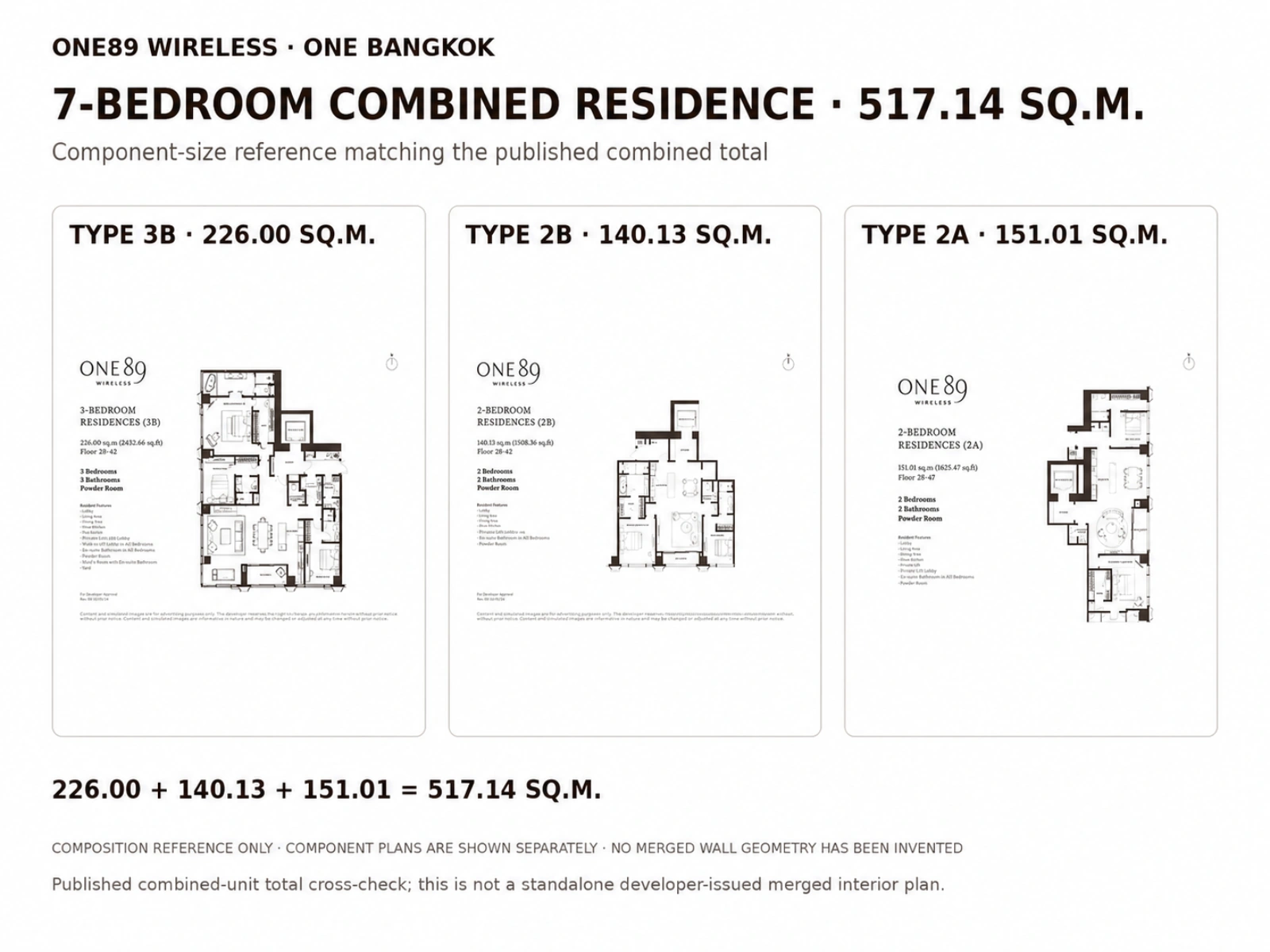 ONE89 Wireless Floor Plan 7 Bedrooms Combined Residence